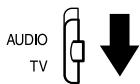 JVC EX-D5 - Schuif de functieschakelaar van de afstandsbediening maar TV. - 1