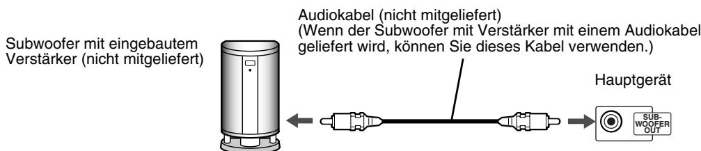JVC EX-D5 - Anschluss eines Subwoofer - 1