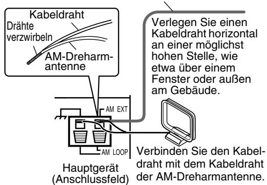 JVC EX-P1 - Anschluss der AM-Dreharmantenne (im Lieferumfang) - 3
