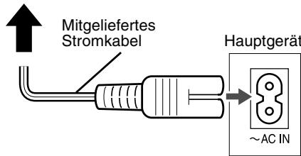 JVC EX-P1 - Anschluss des Stromkabels - 1