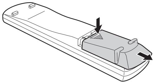 JVC EX-P1 - Einlagen der Batterien in die Fernbedienung - 1