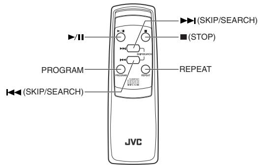 ▶/(SKIP/SEARCH) ▶/(STOP) PROGRAM REPEAT ▶/(SKIP/SEARCH) JVC