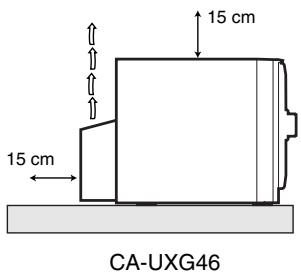 JVC UX-G46 - Attenzione: Per una corretta ventilazione - 2