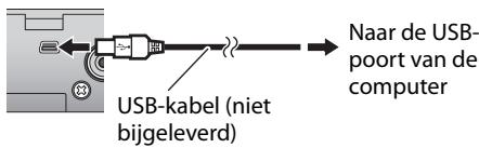 USB-kabel (niet bijgeleverd) Naar de USB-poort van de computer