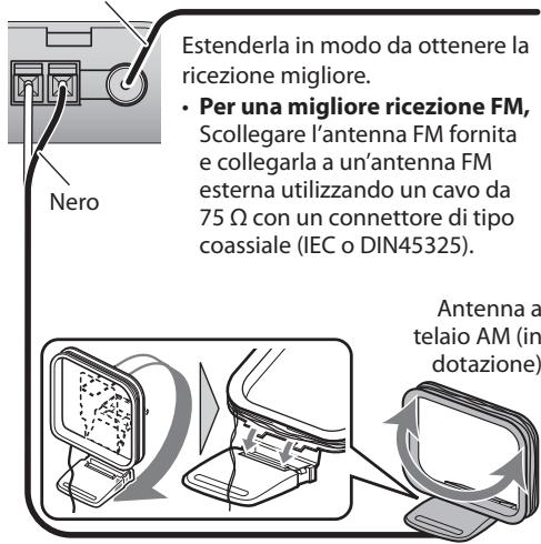 JVC UX-VJ5V - ④ Per collegare l'antenna FM/AM - 1