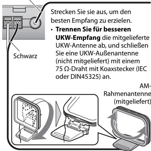 JVC UX-VJ5V - ④ Zum Anschlieben einer UKW/AM-Antenne - 1