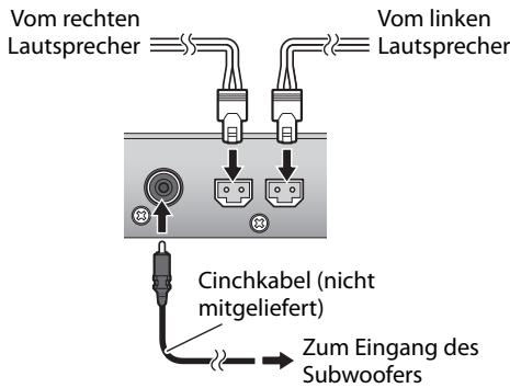 JVC UX-VJ5V - ③ Zum Anschlieben der Lautsprecher und des subwooofers - 1
