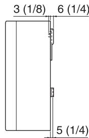 JVC TH-D60 - Dimensions of the wall-mount attachment on the center and surround speakers: - 2
