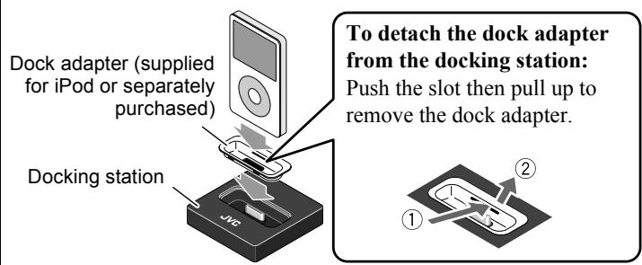 JVC TH-D60 - Attaching the dock adapter to the docking station - 1