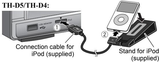 JVC TH-D60 - Connect an iPod while the System is turned off. - 2