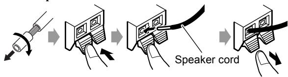 JVC TH-D60 - Connecting the speaker cords - 2