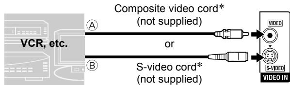 JVC TH-D60 - Connection for "VIDEO" —TH-D50/TH-D5/TH-D4 - 1