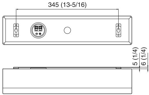 JVC TH-D60 - Dimensions of the wall-mount attachment on the center and surround speakers: - 1