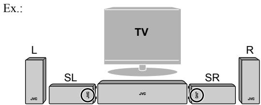 JVC TH-D60 - When placing the speakers horizontally - 1