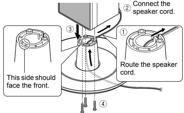 JVC TH-D60 - Attaching the base plates—required for the SP-THD6F only - 1