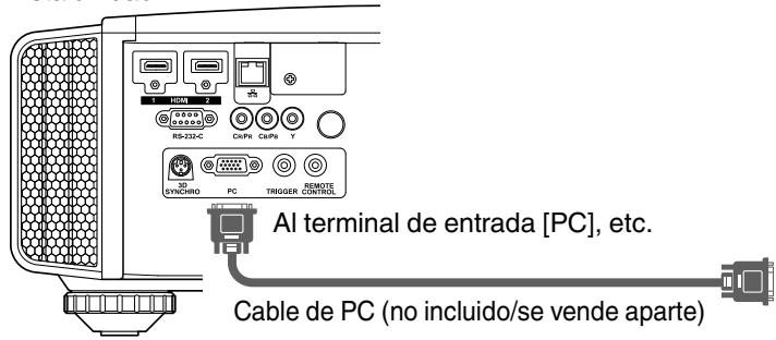 JVC DLA-X55R - Conexión al terminal de entrada del PC X95R X75R - 1