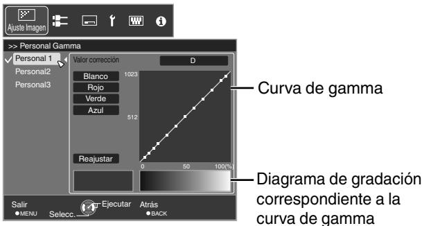 JVC DLA-X55R - Ajuste según la configuración Gamma preferida (Personal Gamma) - 2