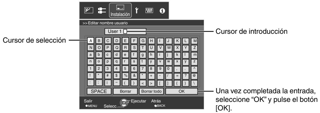JVC DLA-X55R - Editar nombre usuario - 1