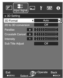 JVC DLA-X55R - Press the [3D SETTING] button to display "3D Setting" - 3