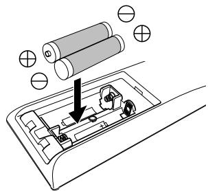 JVC DLA-X55R - Carga de las pilas en el control remoto - 2