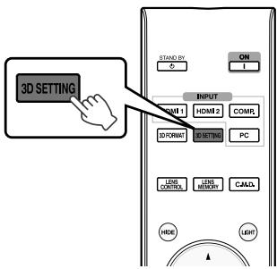 JVC DLA-X55R - Appuyez sur le bouton [3D SETTING] pour afficher “Paramétrage 3D” - 1