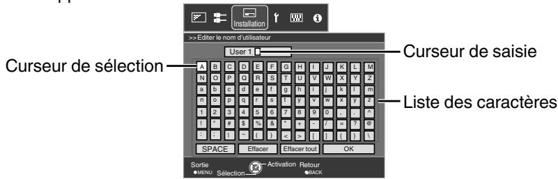 JVC DLA-X55R - Sélectionnez le paramètre de réglage à éoperator et appuyez sur le bouton [OK] - 1