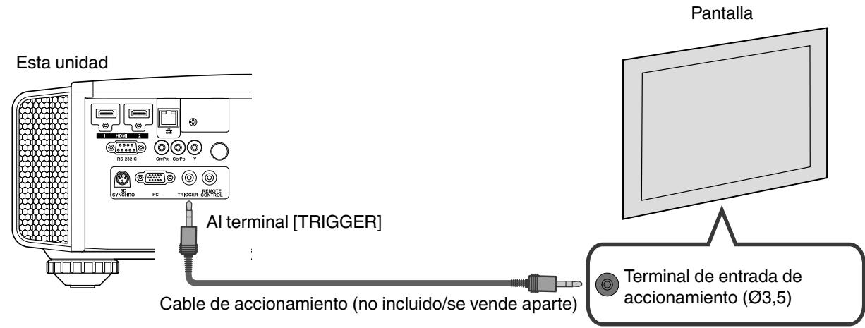 JVC DLA-X55R - Conexión al terminal TRIGGER - 1