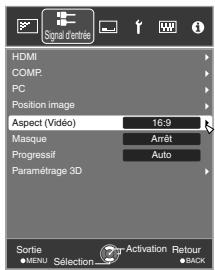 JVC DLA-X75R - Régler la taille de l'écran (rapport de format) - 3