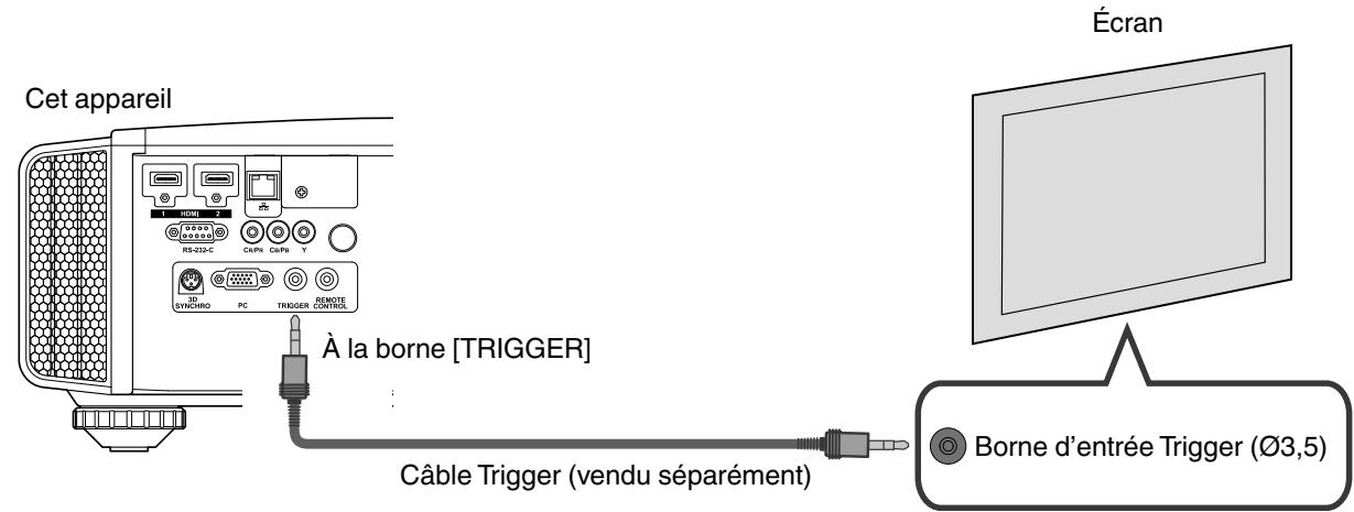 JVC DLA-X75R - Connexion à la borne trigger - 1