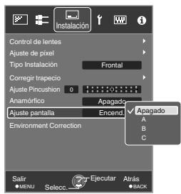 JVC DLA-X75R - Ajuste de corrección de la pantalla - 4