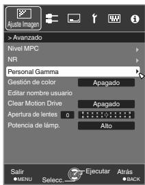 JVC DLA-X75R - Ajuste según la configuración Gamma preferida (Personal Gamma) - 4