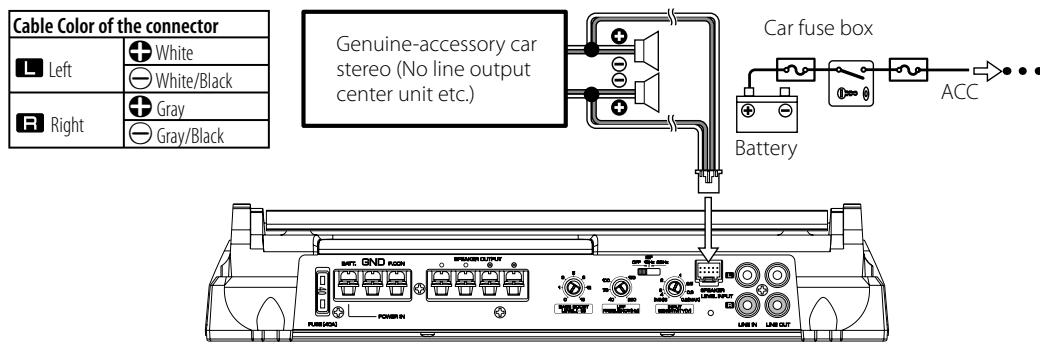 KENWOOD KAC-8103D - RCA cable or Speaker level input connection - 2