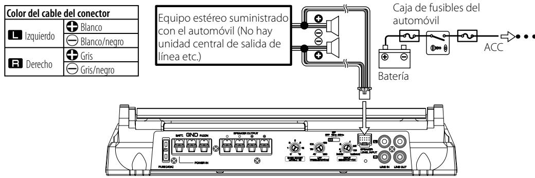 KENWOOD KAC-8103D - Conexión de entrada del cable RCA o del nivel del altovoz - 2