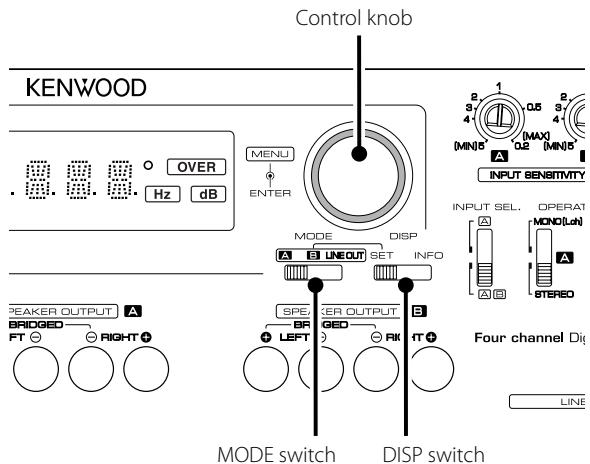 KENWOOD KAC-X4R - Setting - 1