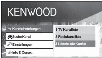 KENWOOD KTC-D500E - Löschen der Kanalliste - 1