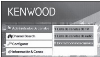 KENWOOD KTC-D500E - como borrar la lista de canales - 1