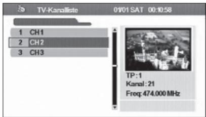 KENWOOD KTC-D500E - Auswahl eines Senders in der Kanalliste - 2