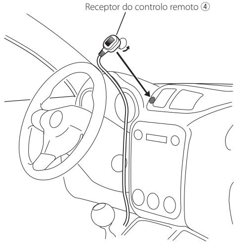 KENWOOD KTC-D500E - Instalar e ligar o receptor do controlo remoto - 1