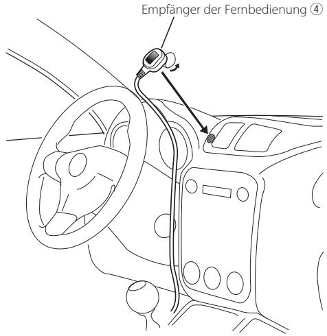 KENWOOD KTC-D500E - Installation und Anschluss des Empfängers der Fernbedienung - 1