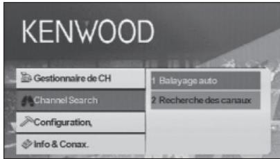 KENWOOD KTC-D500E - Recherche d'une chaine actuellément disponible (Balayage auto) - 1