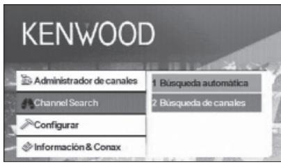 KENWOOD KTC-D500E - Búsqueada manual de una emisión (Búsqueada de canales) - 1