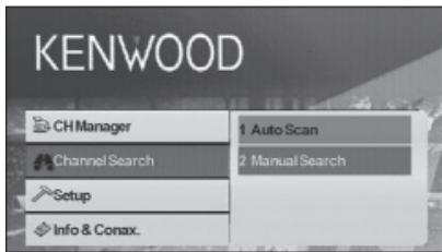 KENWOOD KTC-D500E - Procurar estaçõesmanualmente (Manual Search) - 1
