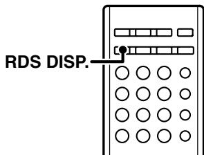 KENWOOD KRF-V5300D - Utilisation de touche RDS DISP. (affichage) - 1