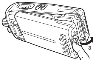 KENWOOD NX-200 - INSTALLING/ REMOVING THE (OPTIONAL) BATTERY PACK - 2