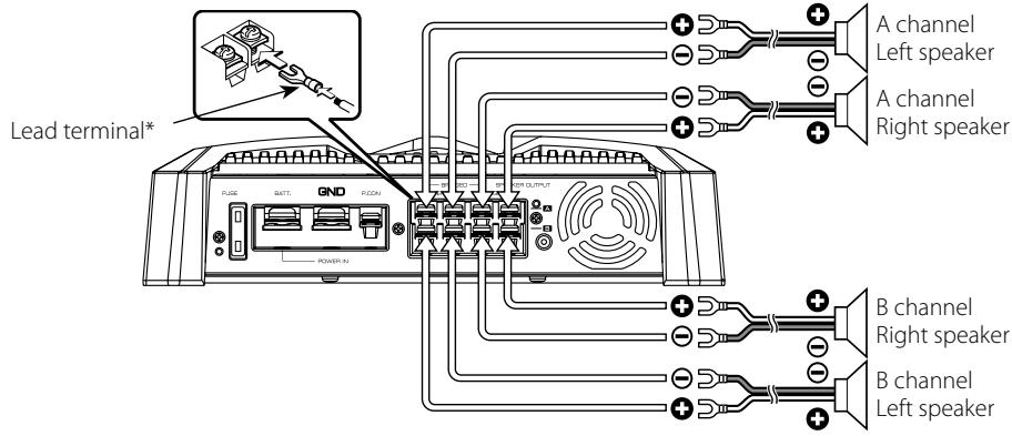 KENWOOD KAC-6404 - Speaker wire connection - 1