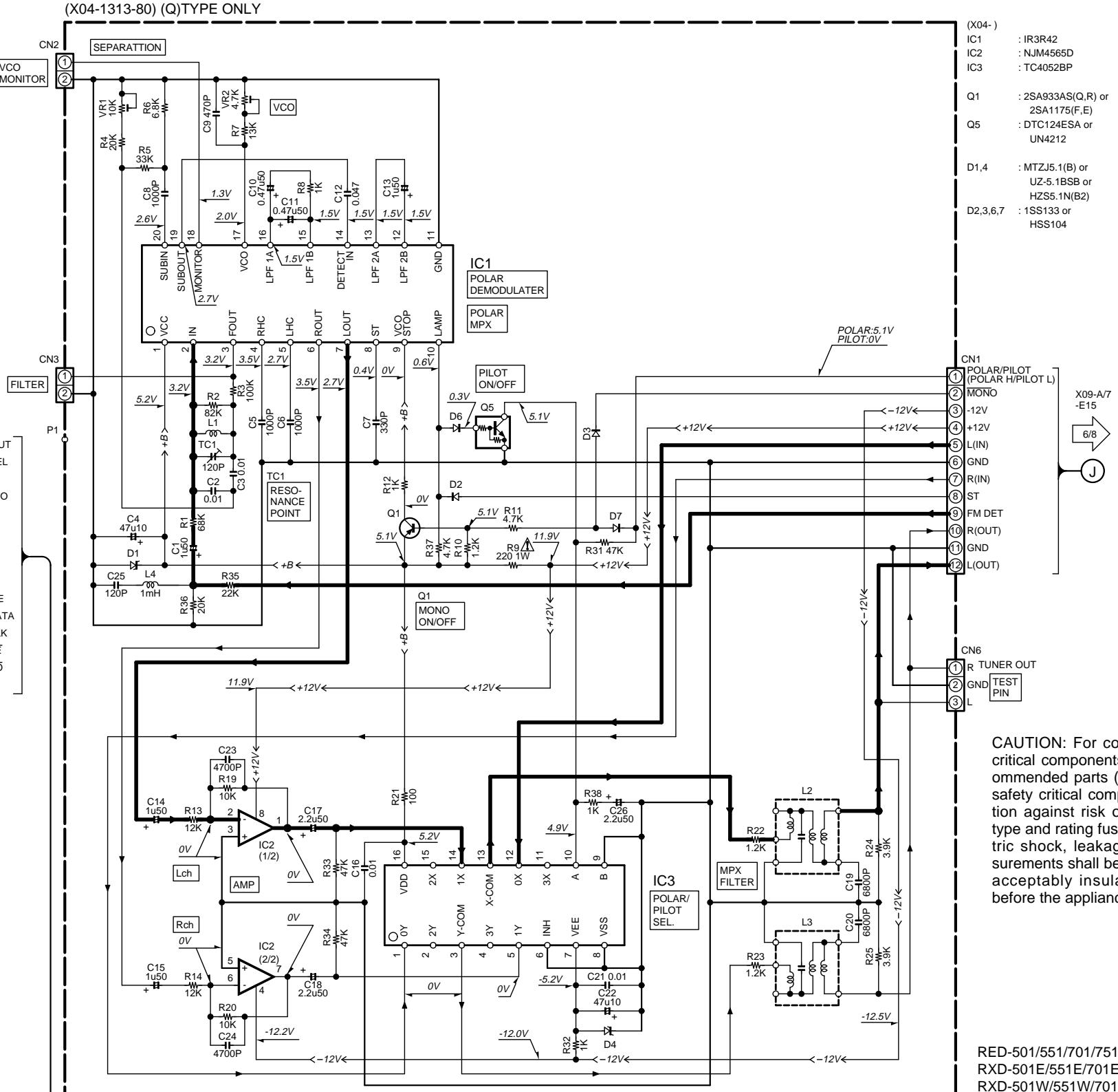 KENWOOD XD-501 - WIRING DIAGRAM - 6