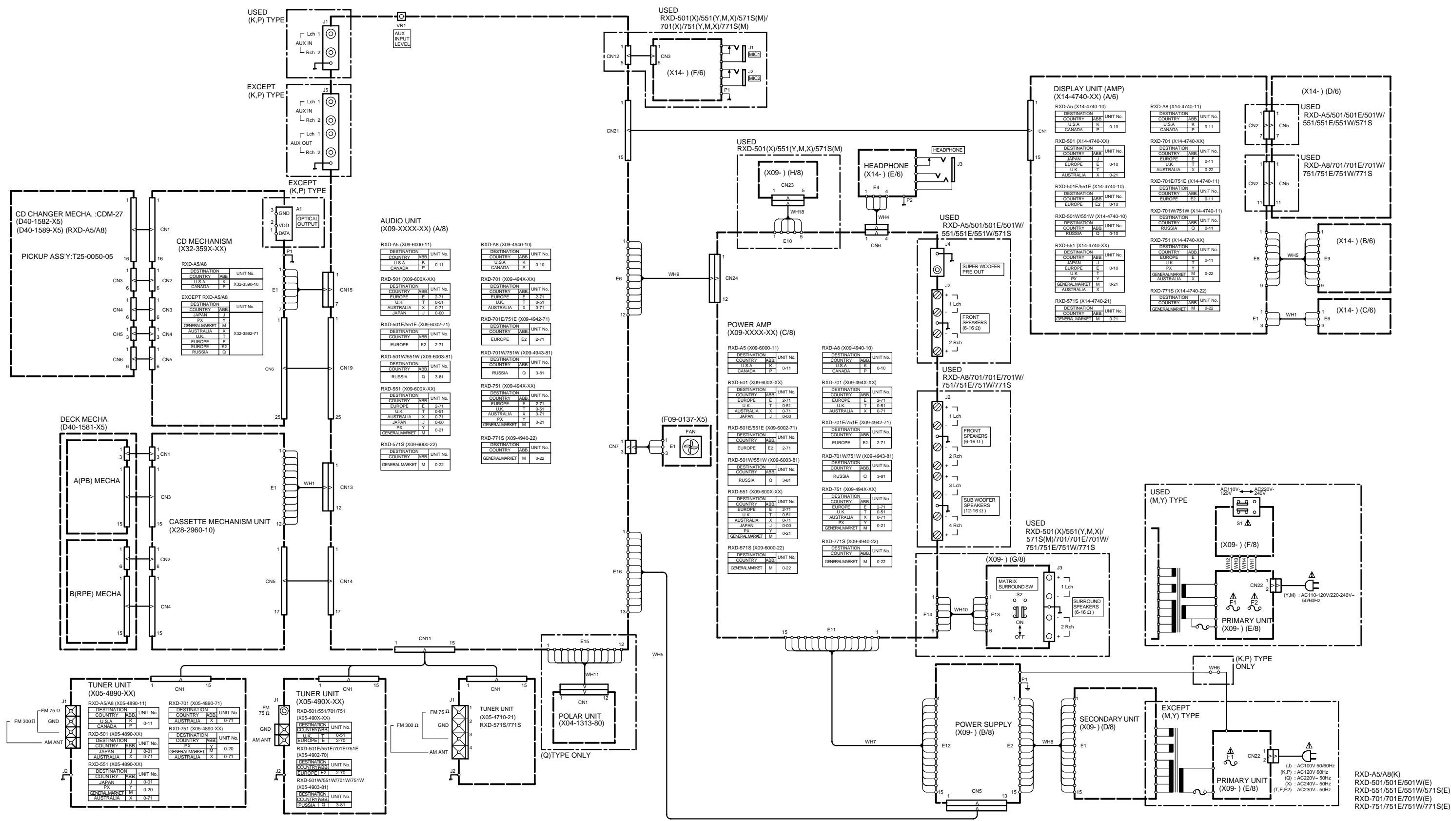 KENWOOD XD-501 - WIRING DIAGRAM - 1
