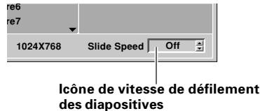 KENWOOD DVT-6300 - Changement de la vitesse de défilament des diapositives (seulement pour fichiers JPEG) - 1