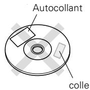 Autocollant colle