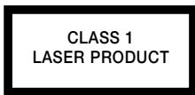 KENWOOD DVT-7300 - Marque d'un produit Laser (Sauf pour le Etats-Unis et Canada) - 1